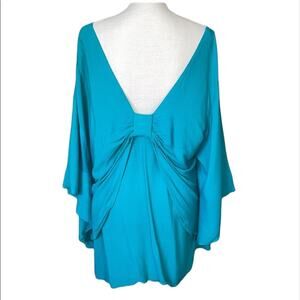 Eloquii Sz 20 flutter sleeve blouse with bow on back INVV2